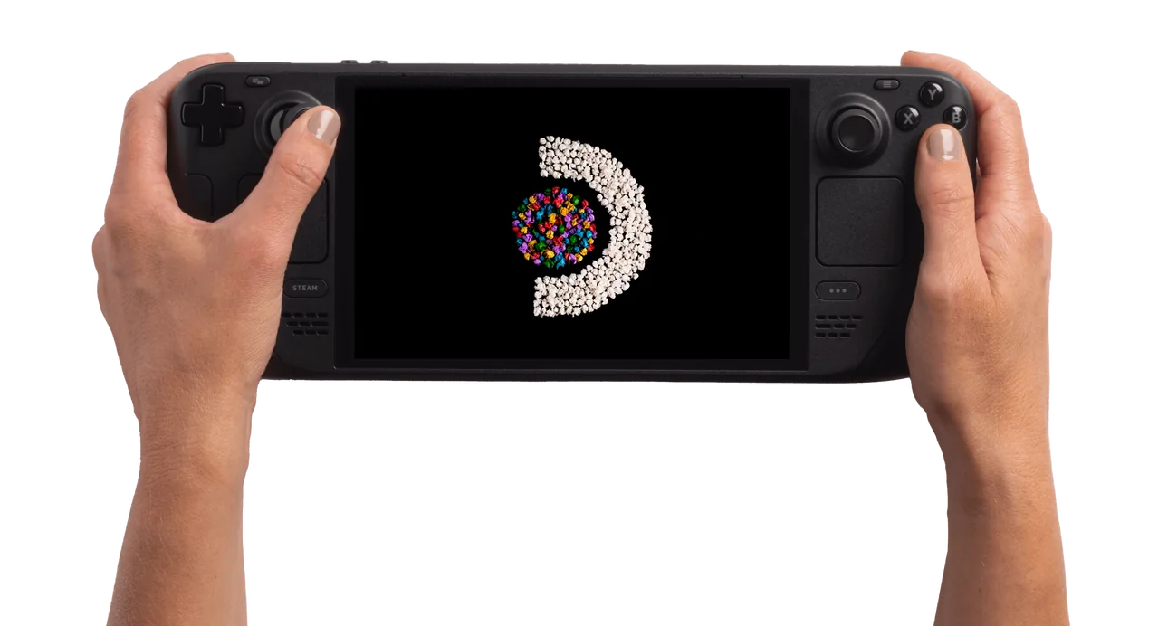 Steam Deck OLED в руках игрока